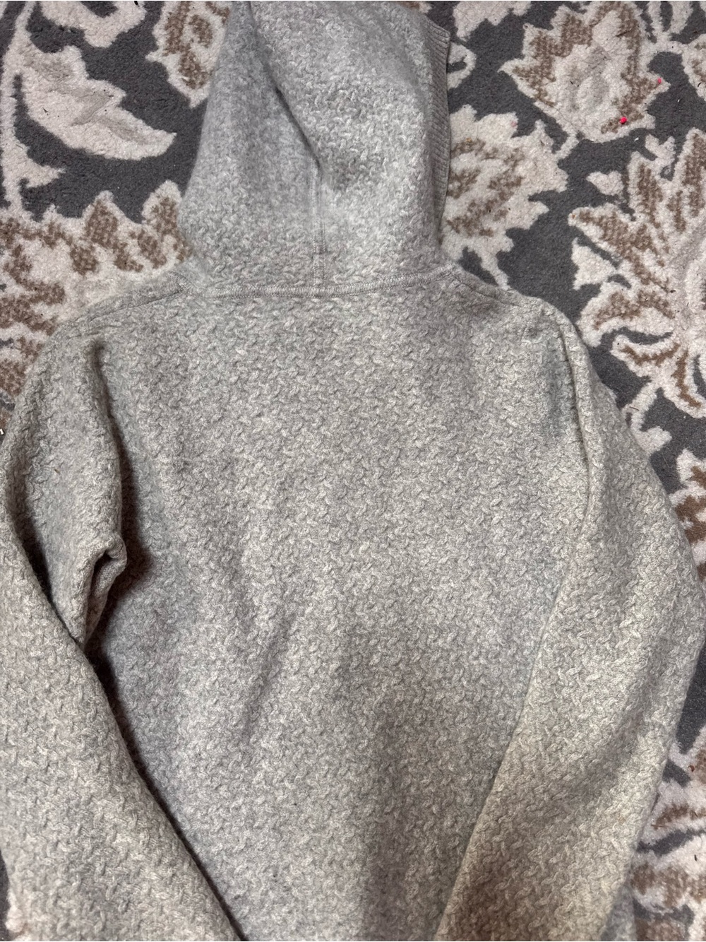 Patagonia 100% Cashmere Hooded Cardigan Sweater Gray Soft Luxury Knit - Picture 8 of 9